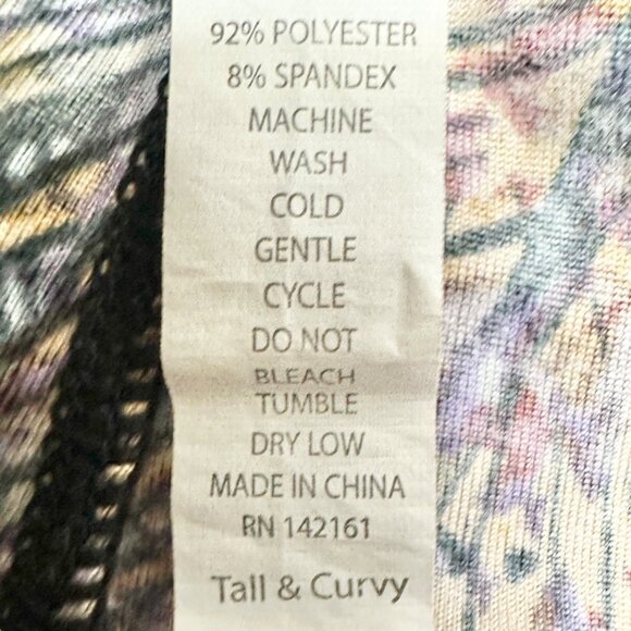 LuLaRoe Leggings Womens Tall and Curvy Brown Blue Autumn Pattern Stretch - Picture 5 of 7